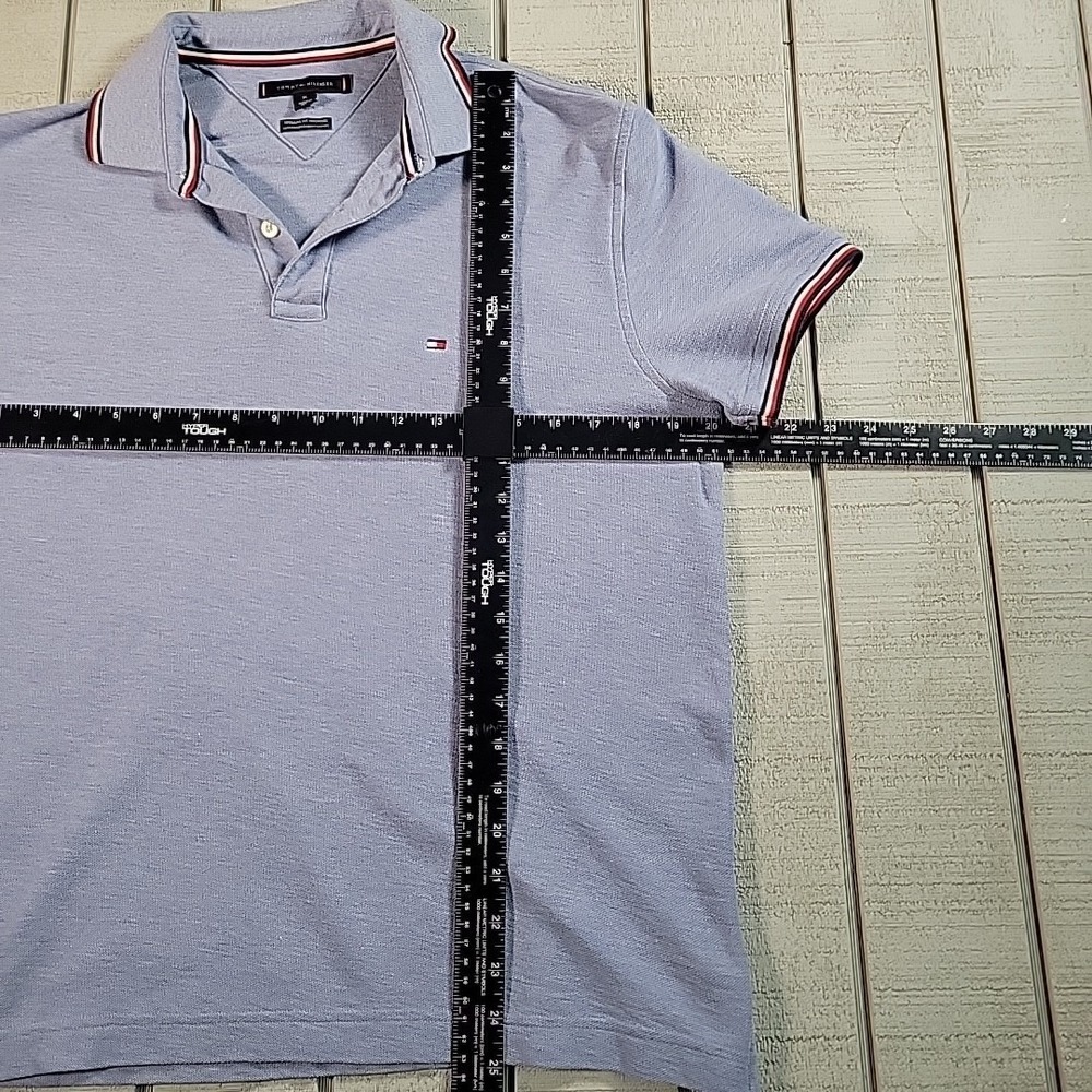 Tommy Hilfiger Polo Shirt Women's Size Medium Wicking Light Blue Top Daily Dress - Picture 6 of 8